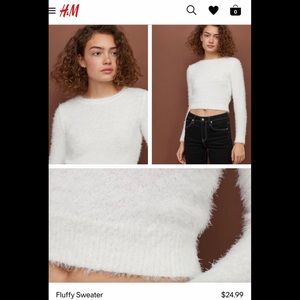 H&M Crop White Sweater
